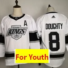 Нью-Лос-Анжелес юность#99 Уэйн Гретцки#32 Джонатан Квик#8 Drew Doughty#11 Anze Kopitar детская Хоккейная Футболка