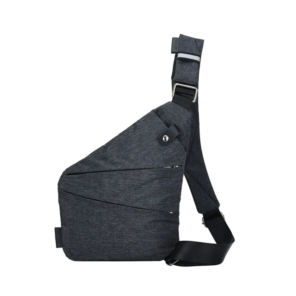 Водонепроницаемая нейлоновая нагрудная сумка мужская однотонная Повседневная сумка на плечо длинный дорожный с молнией мужская сумка почтальона