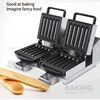 Commercial 10-Stick Hot Dog Machine Crispy Milk Stick Machine Stainless Steel Aluminum Non-Stick Bakeware 1800W 220V 1