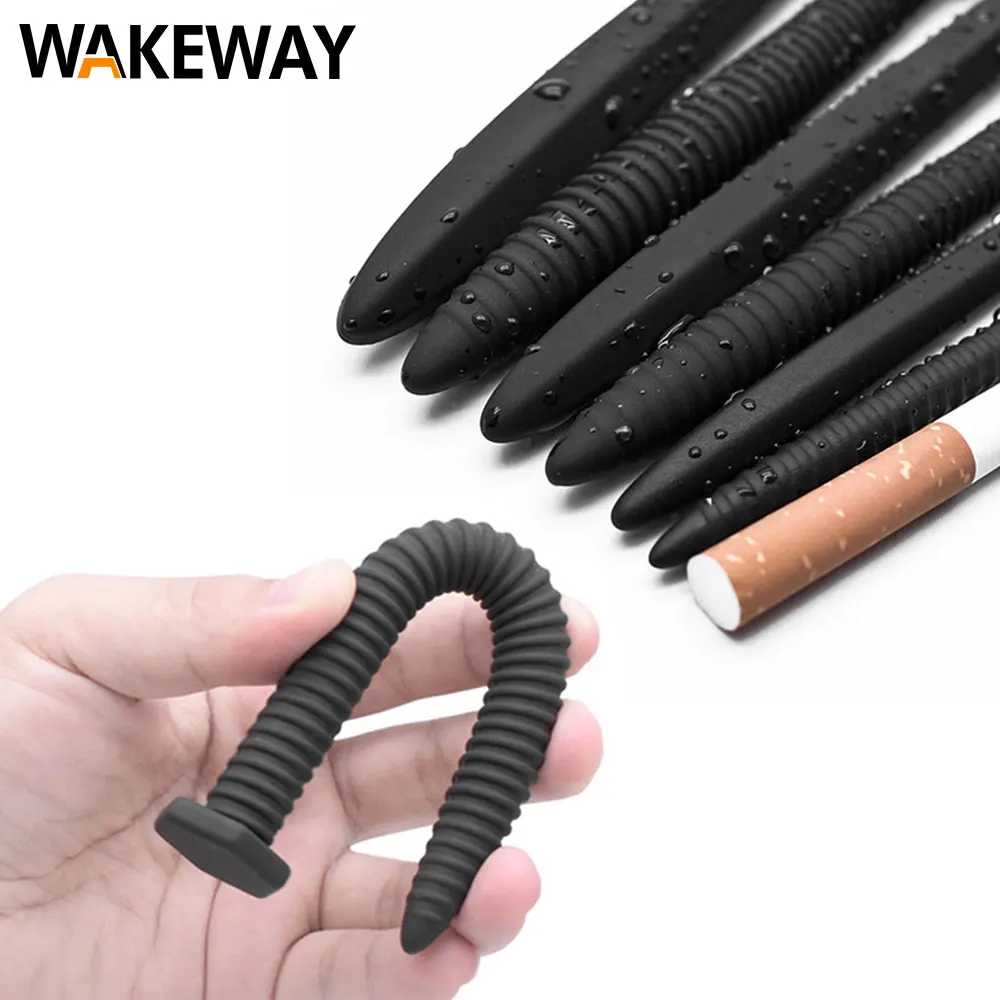 WAKEWAY Urethrale Dilatator Gay Male Sounding Penis Plug Inserts Silicone Urethral Sound Dilator Catheter Sex Toy For Men urethral dilator silicone urethral dilator