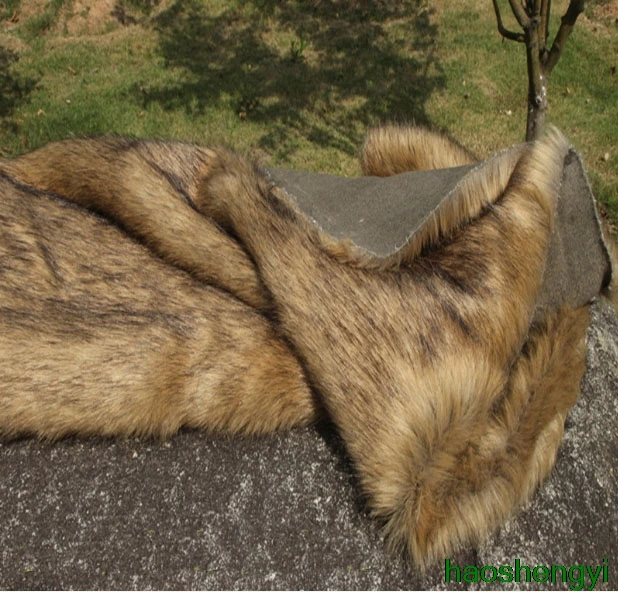 Плюшевый Лев шерсть имитация волка шерстяная ткань, воротник из искусственного меха ткань одежды