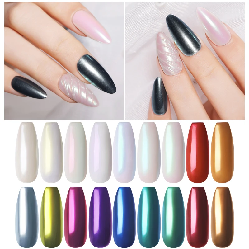 Chameleon Nail Powder Mirror Effect Dipping Glitter Metallic Chrome Nail Pigment Pearl Dust Manicure Art Decoration