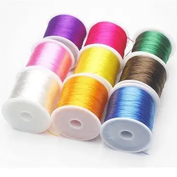 

LOULEUR 1 Rolls/lot 10 Colors Elastic Cords Stretch Beading Wire/Cord/String/Thread for DIY Bracelets Jewelry Making Materials