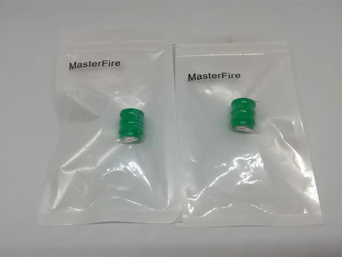 

MasterFire 200pcs/lot Original 3.6V 80MAH NI-MH Solar power button rechargeable battery charging batteries with welding feet leg
