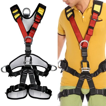 

Full Body Safety Belt Y Shaped Shoulder Strap + Half Harness Tree Climbing Saddle Rock Climbing Aerial Work Harness