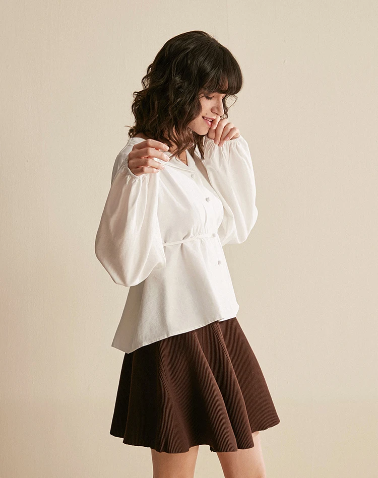 CMAZ Autumn Winter Solid Pleated skirt Mini Skirt Women Fashion High Waist Mini Skirt CMAZ19C7409