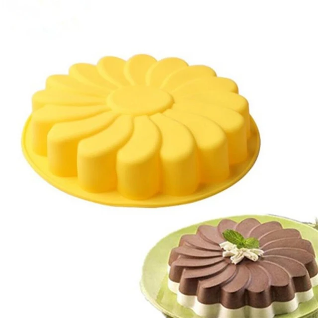 Girassol redondo modo de bolo de silicone morango shortcake torta pão  assadeira charlotte bolo maker pan 3 cores