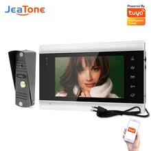 Jeatone – système d'interphone vidéo WiFi de sécurité AHD720P, avec détection de mouvement et Vision nocturne, alimentation électrique interne intégrée