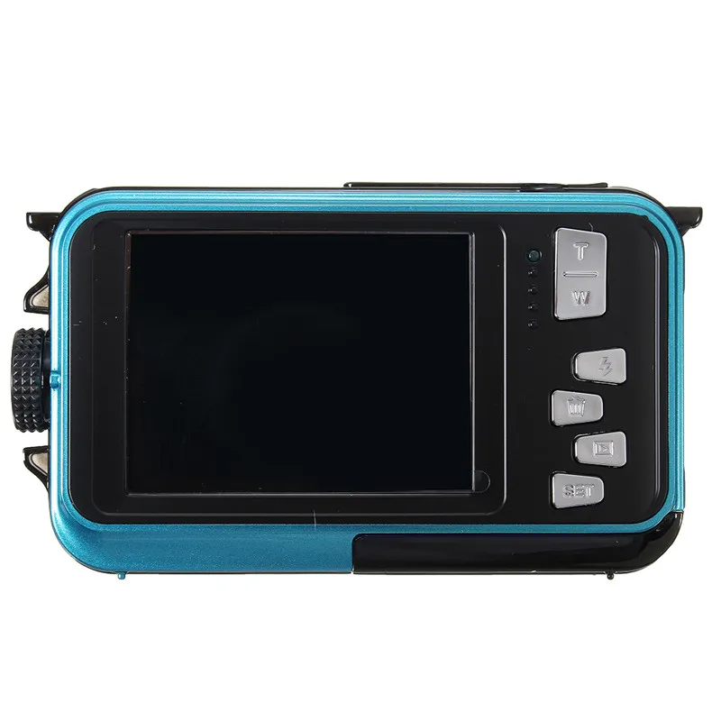 Двойной 2," lcd HD Водонепроницаемая цифровая видеокамера 24MP MAX 1080P двойной экран 16x зум подводная спортивная видеокамера камера микрофон