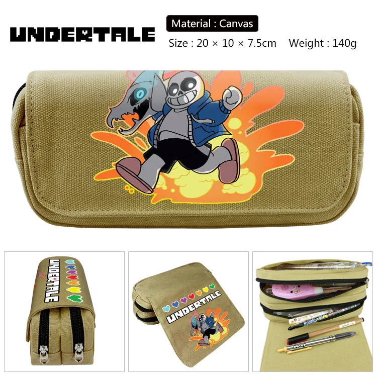 Undertale Косплэй Школьные Канцелярские сумка пенал карандаш Чехол косметический мешок подарка