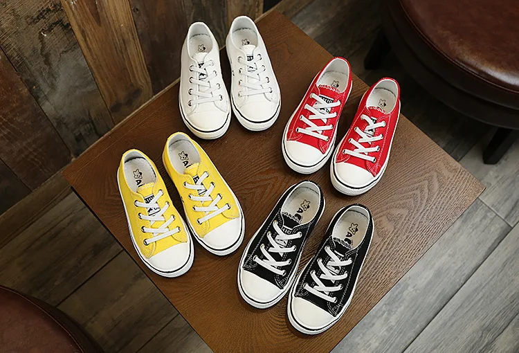 CNFSNJ Children's Shoes For Girls New spring Autumn candy color Kids boys Fashion Canvas Sports Kids Shoes 26-36