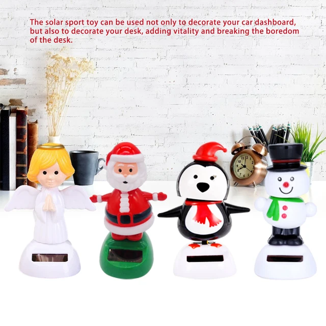 Jouets De Danse À Énergie Solaire De Noël, Jouets Balançoires À Énergie  Solaire,Voiture Secouant La Tête Danseuse Poupée Père Noël Bonhomme De  Neige Pingouin Balançoire Figurines Voiture Décor : : Jeux et