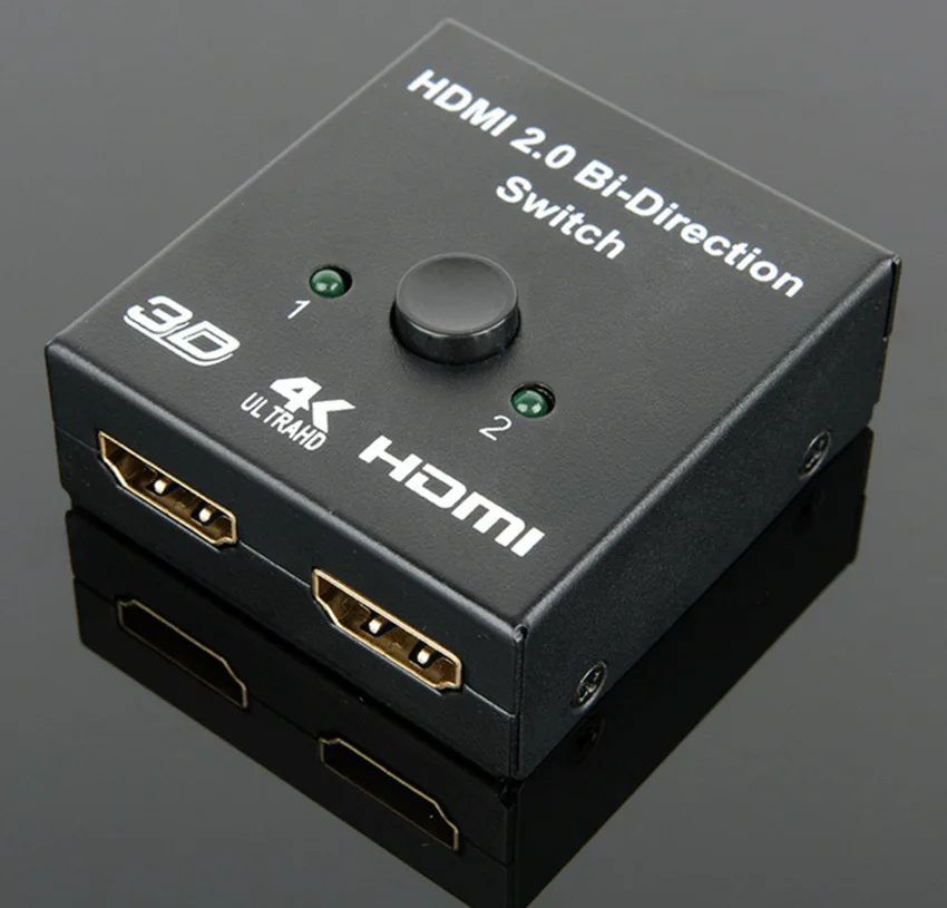 HDMI2.0 двухнаправленный переключатель 1 для 2 сплиттера Full HD 1080p 3D 4K x 2K видео HDMI коммутатор 1 в 2 выход для HDTV