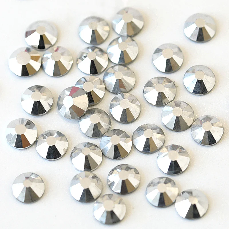 Блестящая SS3-SS34 Mine Silver Nail Art горный хрусталь стекло не горячая фиксация кристалла камень блеск страз для DIY украшения для ногтей H0006