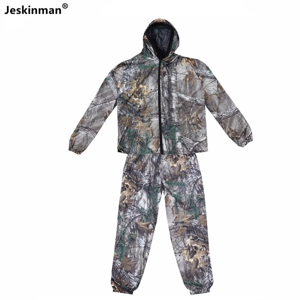 Summer Large Size Ultra Thin Hunting Fishing Clothes Sun-Protection Bionic Camouflage Hunting Suit Anti-Mosquito Fishing Suit