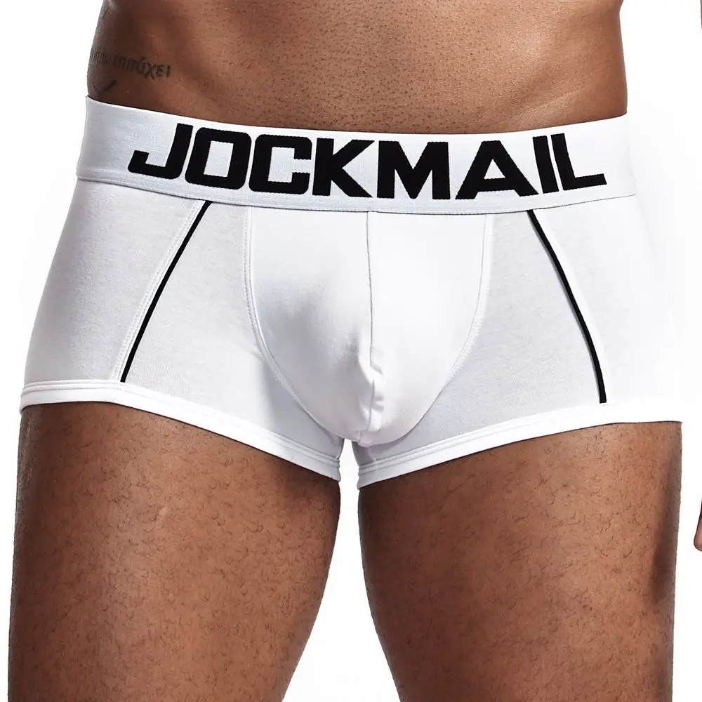 JOCKMAIL трусы боксеры Новое модное мужское белье сексуальные мужские боксеры трусы с u-образным швом по центру homme подарок для мужчин Gay cueca bragas