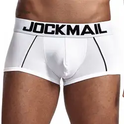 JOCKMAIL трусы боксеры Новое модное мужское белье сексуальные мужские боксеры трусы с u-образным швом по центру homme подарок для мужчин Gay cueca bragas