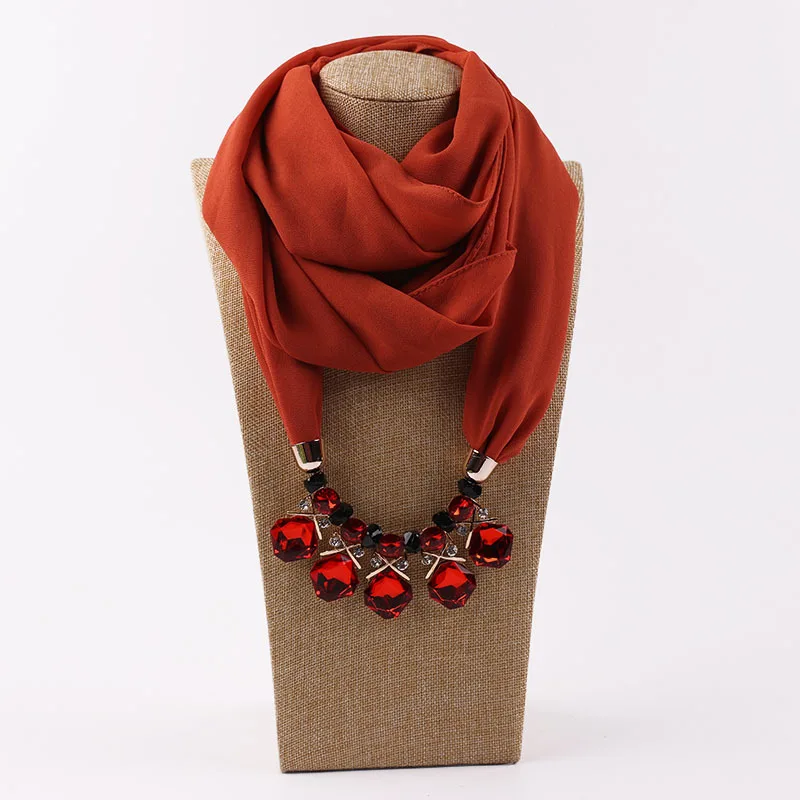 Hd9e74265eaa84a93a8d59cfca0a596d5R Elegant Girl Beads Necklace Pendant Ring Scarf Multi-style Lady Chiffon Solid Scarf Hijabs Muslim Head Scarve Turban Accessories Mallzona