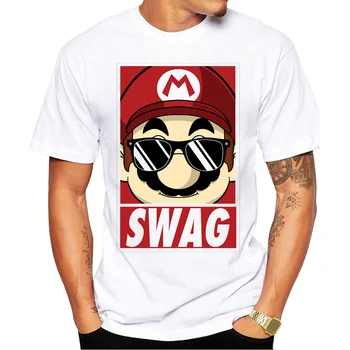 

2020 Newest Summer Mario Swag Men T Shirt Short Sleeve Punk Rock Mens Tshirt Tops Cool Tee Fashion Printed t-shirts