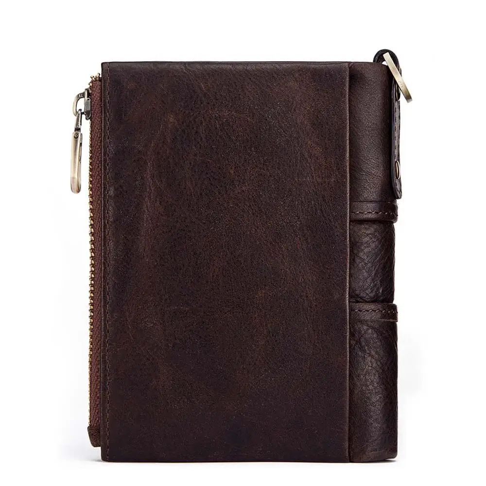 HUMERPAUL New Arrival Genuine Cow Leather Fashion Men Walet RFID High Quality Coins Purse Small Brands Design Male Bag