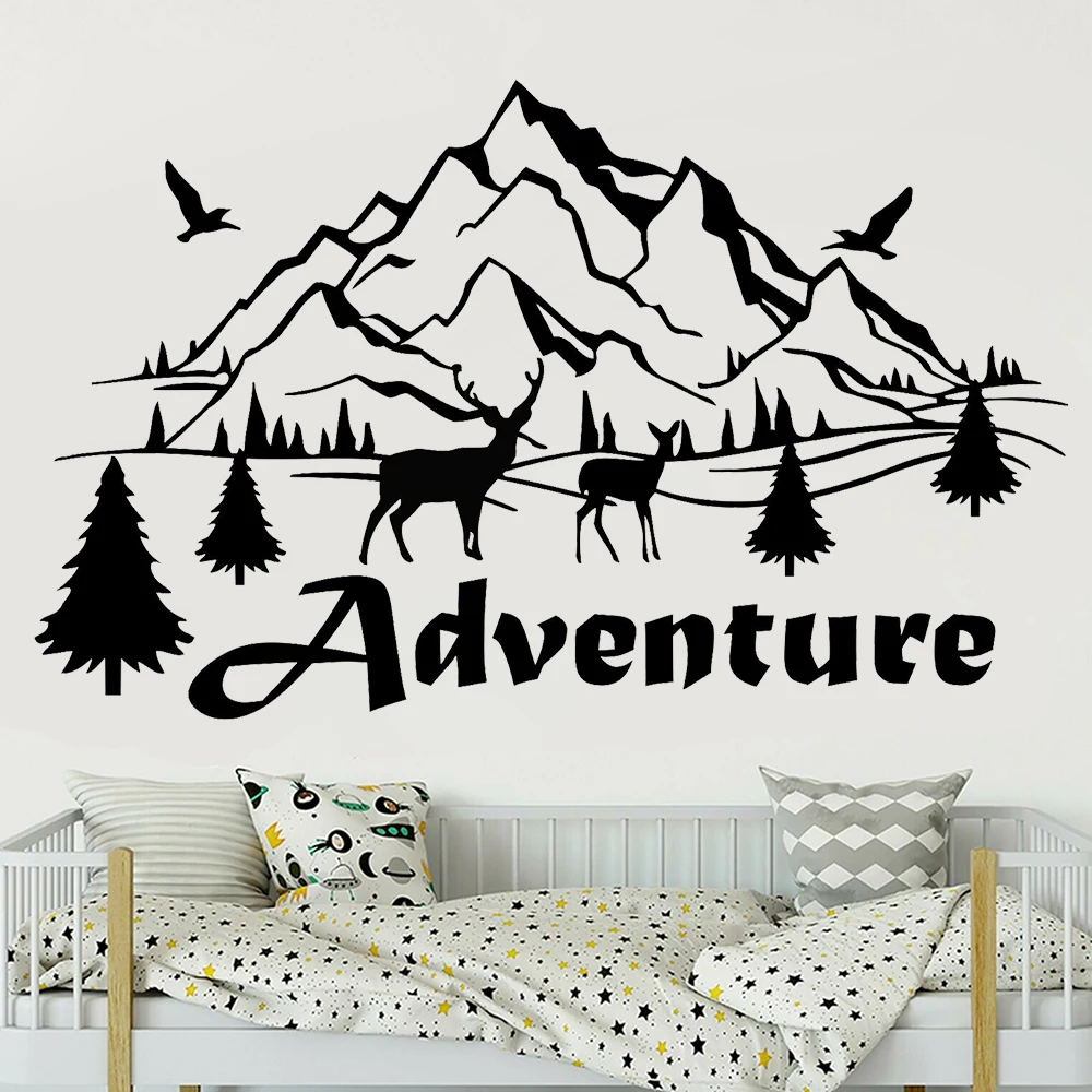 mountain nursery wall decal