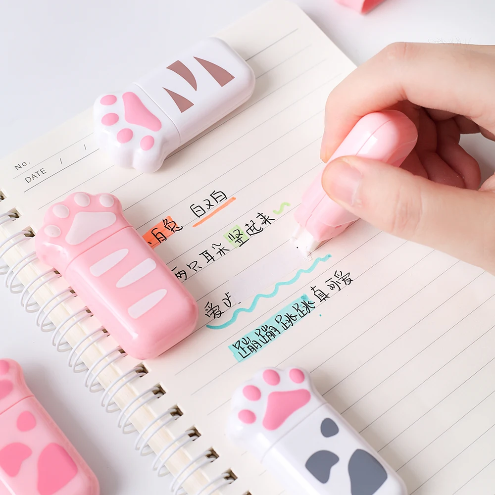 Twingo Kawaii Cat Claw Correction Tape-Portable White Out Tape, 6M Student Prize and Office Stationery Gift