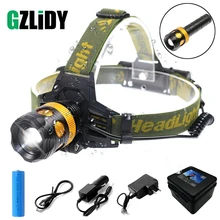 Супер яркий светодиодный налобный фонарь Водонепроницаемый светодиодный налобный фонарь с поворотным зумом 3 режима освещения походная лампа Съемная в фонарик