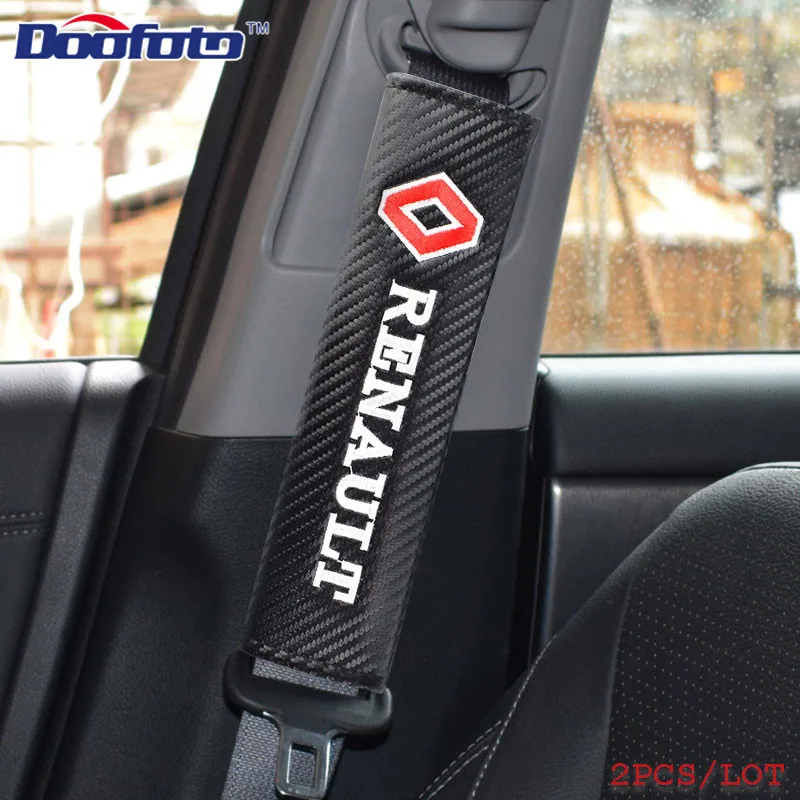 Doofoto 2x Накладка для ремня безопасности автомобиля для Renault Duster Megane 2 Megane 3 Clio Fluence Logan Captur Laguna 2 Scenic 2 аксессуары чехол