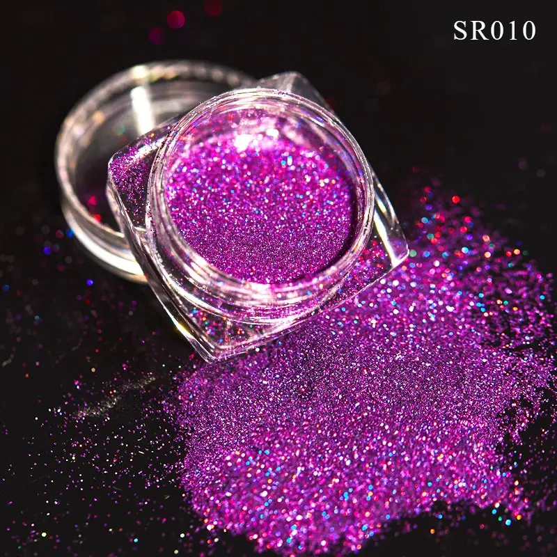 1 коробка волшебный зеркальный хромированный порошок металлик золото фиолетовый порошок для ногтей макияж пыль дизайн ногтей DIY пигмент блестки порошки блестки - Цвет: Q01711