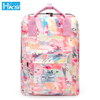 

2020 Fashion New Women Canvas Backpack Teenager Students School Bag Girls Large Capacity Shoulder Travel Bag Lightweight