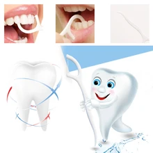 Стоматологическая ирригатор для полости рта Чистящая зубная нить для чистки зубов с головкой из шелка гигиена ротовой полости Пластик нити для зубов, зубочистки, 50 шт в наборе