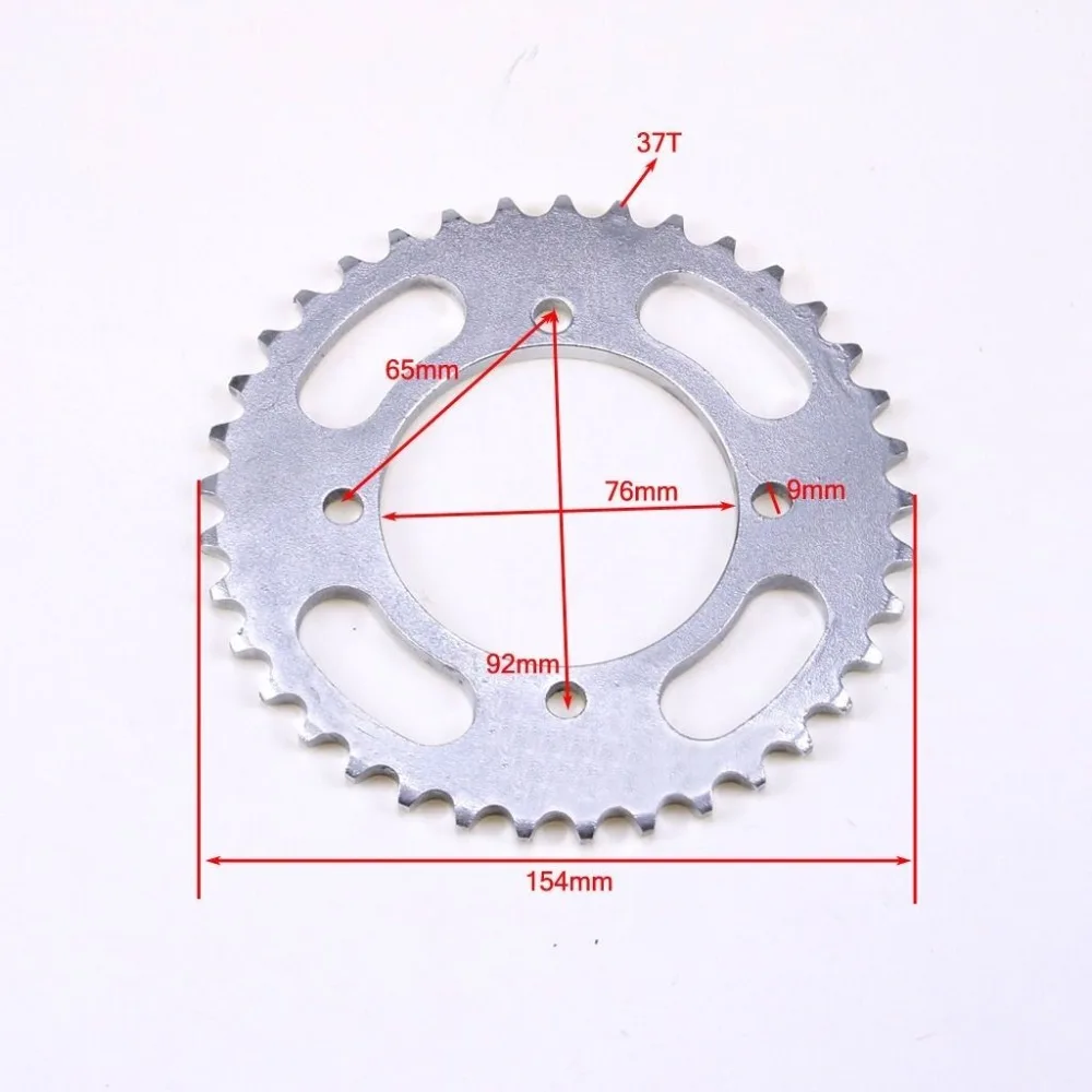 Wheel Plate Sprocket Gear Dirt Bike Motorcycle 37T 76mm for 420 Chain Rear Back Cog 125cc Pit Pro Trail Quad Dirt Bike ATV (7)