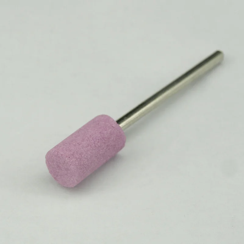 1 шт плоская головка керамический камень для ногтей сверла для профессиональных электрических маникюрные машинки для педикюра маникюрный салон розовый камень