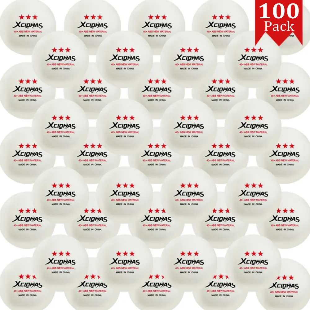 Мячи для пинг-понга XCLOHAS трехзвездочные мячи 40 + 100 г из АБС-пластика тренировочных