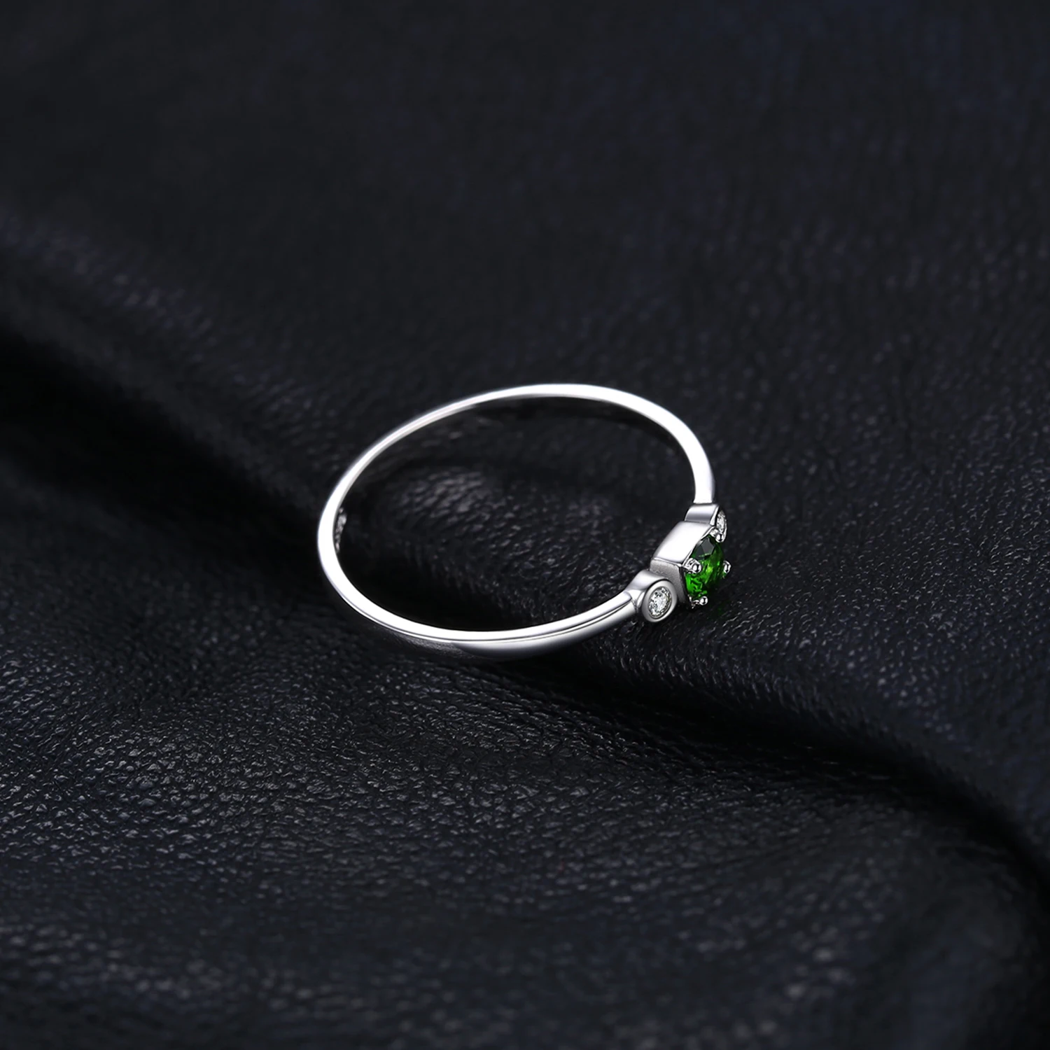 Jewelrypalace 0.15ct натуральная хром диопсид белый топаз кольцо с камнем спилд 925 Серебряное кольцо для Для женщин Красивые ювелирные изделия