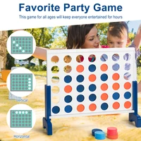 Giant 4 In A Row Game Wood Board Connect Adults Kids w/Carrying Bag White 2