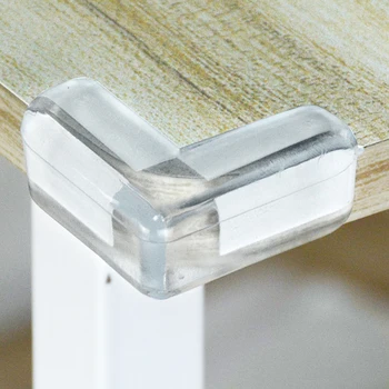 

4pcs Thickened Transparent Silica Gel Baby Anti-Collision Table Corner Safety Protective Sheath