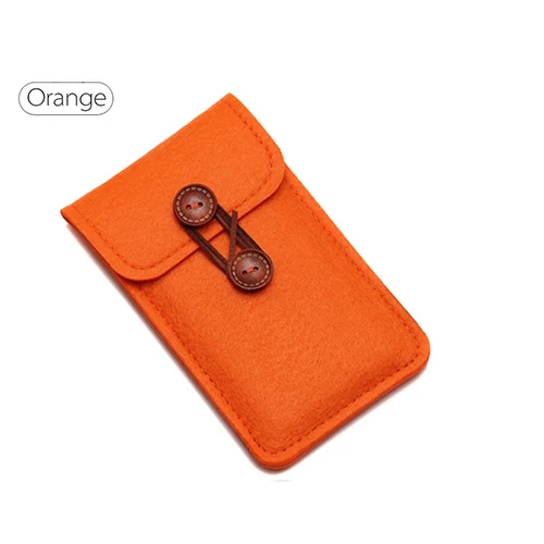 Ручной работы Шерстяной Чехол из фетра Sty для iphone 8 Plus 5,5 дюймов чехол для iPhone 6S 7 8 4,7 дюймов сумки для мобильных телефонов прозрачный чехол - Цвет: Orange