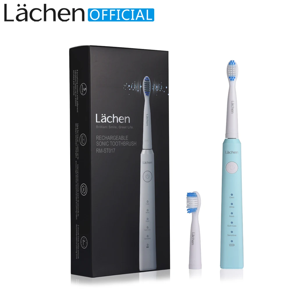

Lachen ST017 Waterproof Ultrasonic Electric Toothbrush USB Rechargeable Upgraded Sonic Healthy Electrric Tooth Brush for Adult