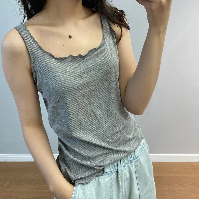 Женские топы весна/лето 2020 новая однотонная повседневная майка с круглым вырезом