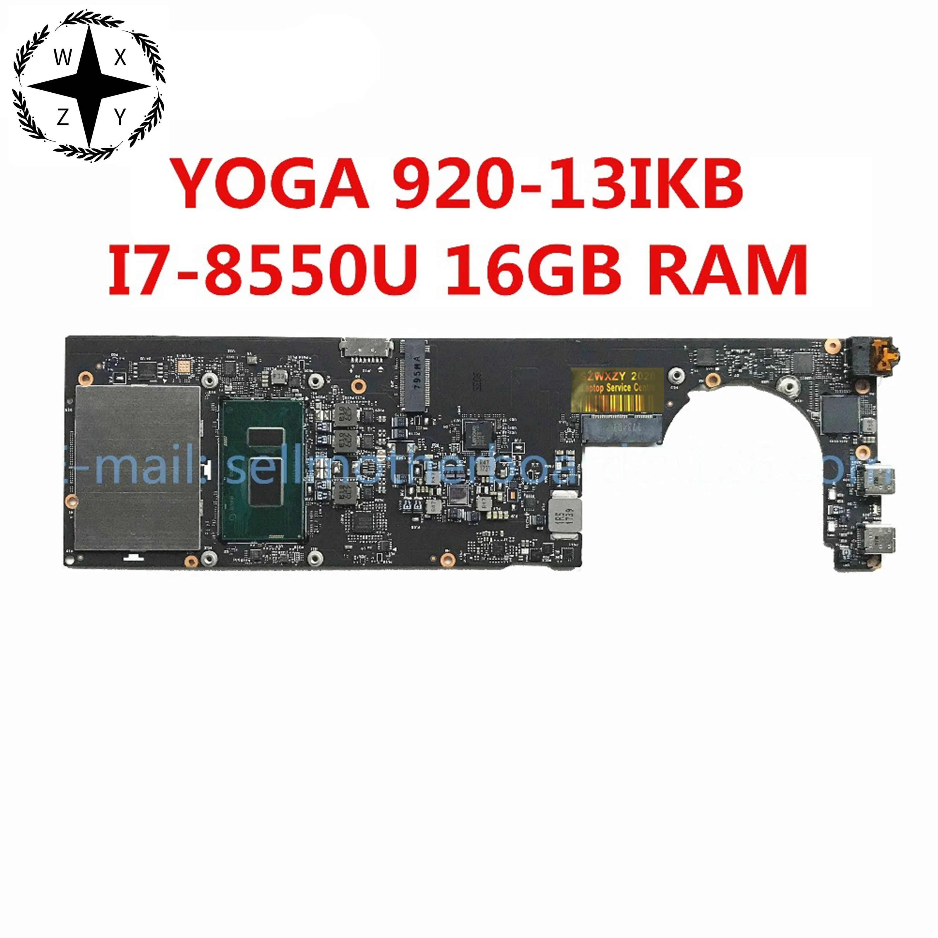 Материнская плата Fru 5B20Q09639 для ноутбука Lenovo Yoga 920 13IKB с SR3LC I7 8550U 16GB RAM DYG60 NM B291 100%
