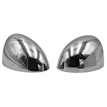 

Pair Chrome Car Door Wing Rearview Mirror Cap Cover Tirm for Mini Cooper 2001-2006
