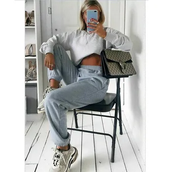 

Spring Winter Womens Wide Leg Pants Casual High Waist Solid Color Wide Leg Long Pants OL Office Loose Stretch Trousers Black Hot