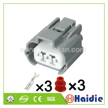 

Free shipping 5sets 3pin Accord headlamp assembly height level adjustment motor harness cable connector 6189-0130