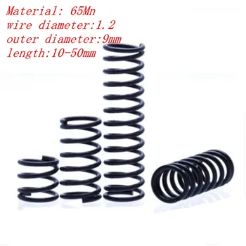

10pcs wire 1.2mm 1.2x9xL OD=9mm 65Mn spring steel Small spot spring. length 10-50mm