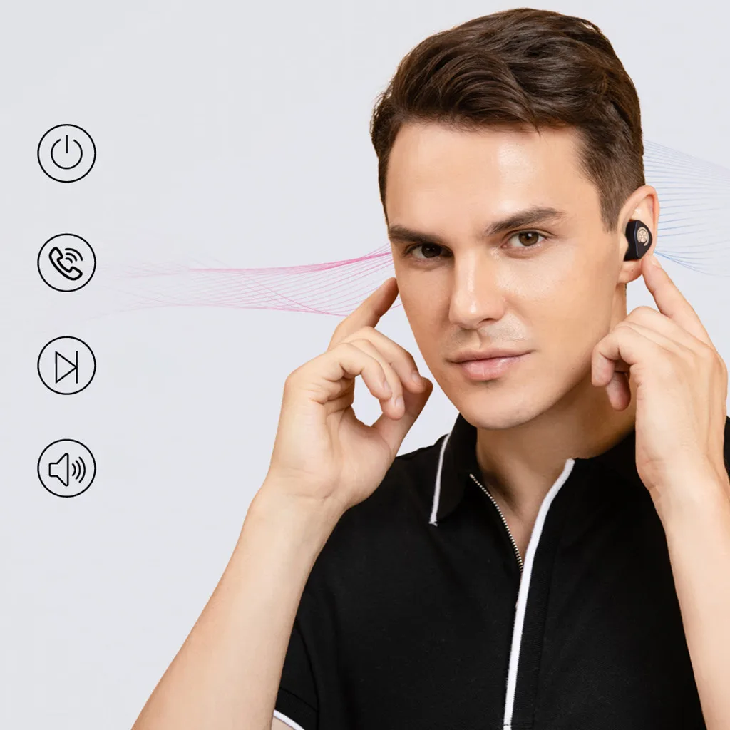 Bluetooth 5,0 наушники TWS, беспроводные наушники Blutooth, гарнитура, спортивные наушники, игровая гарнитура с микрофоном# D2