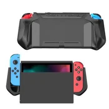

Dockable Case for Nintendo Switch TPU Grip Protective Cover Fit-in-dock