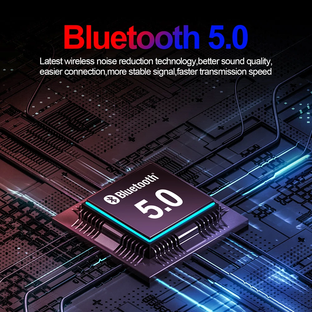 TWS T9 настоящие беспроводные Bluetooth наушники с 7000 мАч зарядным устройством сенсорное управление IPX7 Водонепроницаемая гарнитура с цифровым дисплеем