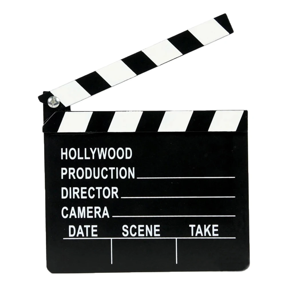 Wooden Hollywood Film Directors Clapper Board Clapper Action Board 20 x 18cm