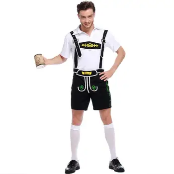 

Fashion Men Clothes Oktoberfest Costumes Waiter Halloween Costume Male Beer Festival Uniform